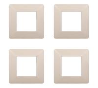 Placca compatibile ViMAR plana, Placche In Plastica set 4 pezzi 2 posti per sostituzione placche esistenti - si adattano perfettamente a supporto originale