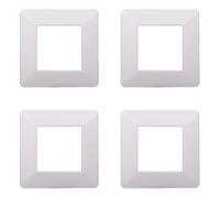 Placca compatibile ViMAR plana, Placche In Plastica set 4 pezzi 2 posti per sostituzione placche esistenti - si adattano perfettamente a supporto originale