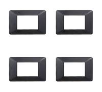 Placca compatibile ViMAR plana, Placche In Plastica set 4 pezzi 3 posti per sostituzione placche esistenti - si adattano perfettamente a supporto originale