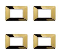 Placca compatibile ViMAR plana, Placche In Plastica set 4 pezzi 3 posti per sostituzione placche esistenti - si adattano perfettamente a supporto originale