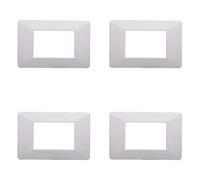 Placca compatibile ViMAR plana, Placche In Plastica set 4 pezzi 3 posti per sostituzione placche esistenti - si adattano perfettamente a supporto originale