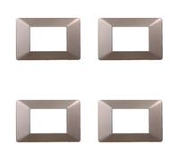 Placca compatibile ViMAR plana, Placche In Plastica set 4 pezzi 3 posti per sostituzione placche esistenti - si adattano perfettamente a supporto originale