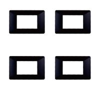 Placca compatibile ViMAR plana, Placche In Plastica set 4 pezzi 3 posti per sostituzione placche esistenti - si adattano perfettamente a supporto originale