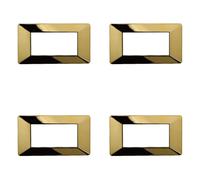 Placca compatibile ViMAR plana, Placche In Plastica set 4 pezzi 4 posti per sostituzione placche esistenti - si adattano perfettamente a supporto originale