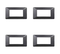 Placca compatibile ViMAR plana, Placche In Plastica set 4 pezzi 4 posti per sostituzione placche esistenti - si adattano perfettamente a supporto originale