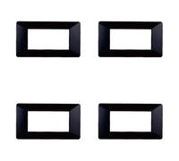 Placca compatibile ViMAR plana, Placche In Plastica set 4 pezzi 4 posti per sostituzione placche esistenti - si adattano perfettamente a supporto originale