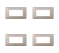 Placca compatibile ViMAR plana, Placche In Plastica set 4 pezzi 4 posti per sostituzione placche esistenti - si adattano perfettamente a supporto originale