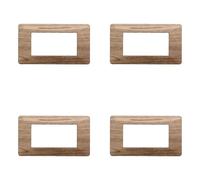 Placca compatibile ViMAR plana, Placche In Plastica set 4 pezzi 4 posti per sostituzione placche esistenti - si adattano perfettamente a supporto originale