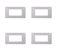 Placca compatibile ViMAR plana, Placche In Plastica set 4 pezzi 4 posti per sostituzione placche esistenti - si adattano perfettamente a supporto originale