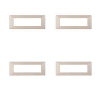 Placca compatibile ViMAR plana, Placche In Plastica set 4 pezzi 7 posti per sostituzione placche esistenti - si adattano perfettamente a supporto originale