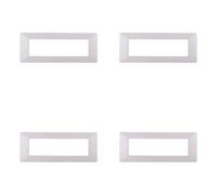Placca compatibile ViMAR plana, Placche In Plastica set 4 pezzi 7 posti per sostituzione placche esistenti - si adattano perfettamente a supporto originale