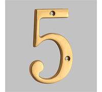 Placca con numeri 3D galleggianti in ottone massiccio, 10,2 cm, lettere dorate, numeri moderni, per porta dell'appartamento, lettere dell'alfabeto digitale, per casa, indirizzi esterni, segnaletica