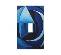 Placca copri interruttore blu con stampa di note musicali, 1 banda piastra di copertura per interruttore singolo a levetta