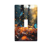 Placca copri interruttore con stampa di farfalle, 1 banda piastra da parete singola interruttore luce piastra di copertura