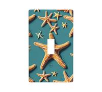 Placca copri interruttore con stampa di stelle marine, 1 gang piastra da parete singola per interruttore della luce