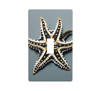 Placca copri interruttore con stampa di stelle marine, piastra da parete singola per interruttore della luce