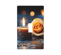 Placca copri interruttore con stampa invernale a candela, 1 banda, piastra di copertura per interruttore singolo a levetta