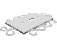 Placca Copri Interruttore Decorativa Nero Ferro Battuto Stampata 3D Design
