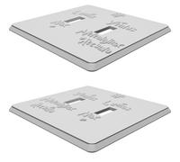 Placca Copri Interruttore Doppio Harry Potter Lumos Nox Luce Ventola 2P