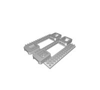 Placca Copri Interruttore Luce con Staffe Modulari Texture Mattoncini 3D