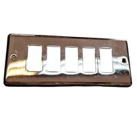 Placca Copri Interruttore Ottone Anttracite Compa Bticino Magic 5 Moduli MARIANI