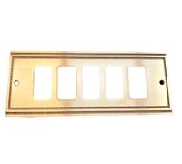 Placca Copri Interruttore Ottone Satinato Compat Bticino Magic 5 Moduli Mariani