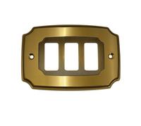 Placca copri interruttori Da 3 posti ottone / bronzato Vintage elegante Bticino