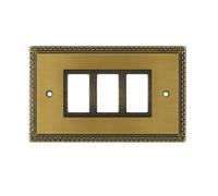 Placca copri interruttori Da 3 posti ottone / bronzato Vintage elegante Bticino