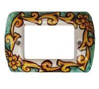 placca copri interruttori in ceramica a 7 fori LIV BV