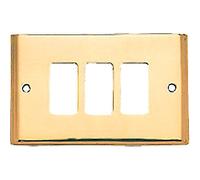 PLACCA COPRIFRUTTI COTTALI OTTONE POSTI 3 MM 125X74 MAGIC/VENUS PZ 2