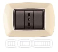 Placca Coprinterruttore Avorio Mylife 7 Moduli Ec Elettrocanali