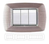 Placca Coprinterruttore in Acciaio Satinato Mylife 3 Ec Elettrocanali
