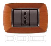 PLACCA COPRINTERRUTTORE LEGNO CHIARO 'MYLIFE' 7 moduli