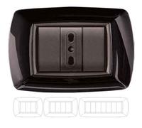Placca Coprinterruttore Nera Mylife 7 Moduli Ec Elettrocanali