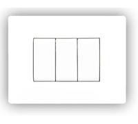 PLACCA COPRINTERRUTTORI BIANCA 'MYLIFE Q' 3 posti