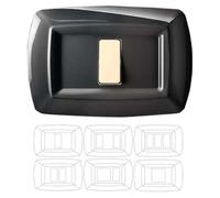 PLACCA COPRINTERRUTTORI 'TONDO' NERA 1 modulo