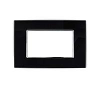 Placca Cristal 4M NERO Compatibile con Bticino Axolute