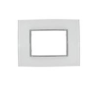 Placca Cristallo Effetto Vetro, Compatibile Con Bticino Axolute (Bianco)