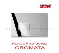 PLACCA CROMATA PER CASSETTA INCASSO PUCCI ECO 2 TASTI SLIM 4,7 MM 80130562