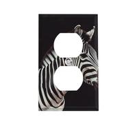 Placca da parete 1 banda singola Toggle Placca decorativa interruttore luce copertura animale zebra infrangibile presa presa copertura in metallo piastra da parete per decorazione domestica