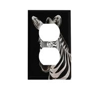 Placca da parete 1 banda singola Toggle Placca decorativa interruttore luce copertura zebra infrangibile presa presa copertura in metallo piastra da parete per la decorazione domestica