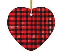 Placca da parete a forma di cuore in ceramica rossa e nera, da appendere, regalo per amici, regalo di Natale felice per la casa