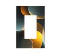 Placca da parete astratta con tre grandi forme morbide e luminose per interruttore della luce, copertura per piastra frontale a bilanciere singolo, 1 banda, decorazione per presa di casa, cucina