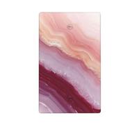 Placca da parete bianca con fetta di agata rosa, rossa, singola, per interruttore della luce, decorativa, 1 banda, per cucina, camera da letto, bagno, dimensioni 11,4 x 7 cm