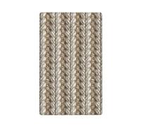 Placca da parete bianca in tessuto lavorato a maglia, colore marrone neutro, con interruttore singolo, decorativo, 1 banda, per cucina, camera da letto, bagno, dimensioni 11,4 x 7 cm