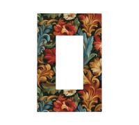 Placca da parete colorata con texture floreale per interruttore della luce, copertura a bilanciere singolo, 1 banda, decorazione per presa di casa, cucina, camera da letto, bagno