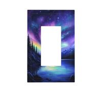 Placca da parete colorata per interruttore della luce del nord e interruttore a bilanciere singolo, 1 banda, decorazione per presa di corrente per casa, cucina, camera da letto, bagno