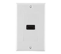 Placca da parete con 1 porta compatibile con HDTV, 4K2K, per trasmissione video ad alta risoluzione per HDTV e proiettori, colore: bianco