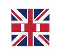 Placca da parete con bandiera britannica a doppia banda, per interruttore, dimensioni standard - 11,4 x 11,4 cm