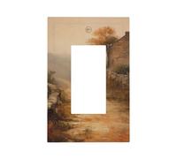 Placca da parete con fantasmi classici in campagna, stile vintage, rustico, copertura per interruttore della luce a bilanciere singolo, 1 banda, decorazione per presa di casa, cucina, camera da letto